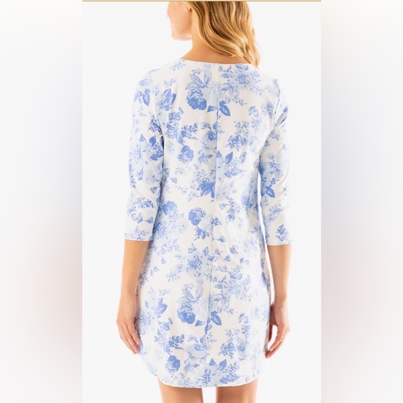 MAHI GOLD Hinckley Dress in Flowers for Evelyn in Sky Size XL - Picture 4 of 11